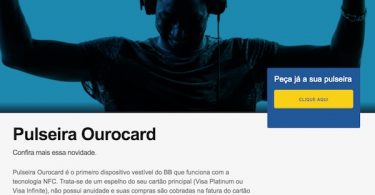 Pulseira Ourocard VISA